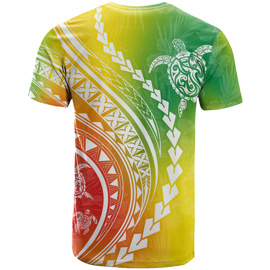 Polynesian Pride T Shirt Turtle Hibiscus Luxury Style - Reggae - Wonder Print Shop