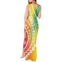 Polynesian Pride Tank Maxi Dress Turtle Hibiscus Luxury Style - Reggae - Wonder Print Shop