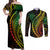 Polynesian Pride Couples Matching Off Shoulder Maxi Dress and Long Sleeve Button Shirts Turtle Hibiscus Luxury Style - Reggae Ver2 LT7 - Wonder Print Shop