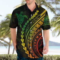 Polynesian Pride Hawaiian Shirt Turtle Hibiscus Luxury Style - Reggae Ver2 - Wonder Print Shop