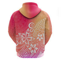 Polynesia Hoodie Plumeria Pink Gradient Curves - Wonder Print Shop