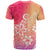 Polynesia T Shirt Plumeria Pink Gradient Curves - Wonder Print Shop