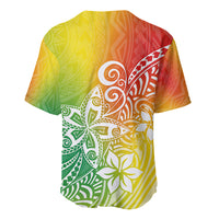 Polynesia Baseball Jersey Plumeria Reggae Curves LT7 - Wonder Print Shop