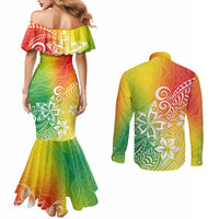 polynesia-couples-matching-mermaid-dress-and-long-sleeve-button-shirts-plumeria-reggae-curves