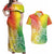 Polynesia Couples Matching Off Shoulder Maxi Dress and Hawaiian Shirt Plumeria Reggae Curves LT7 - Wonder Print Shop