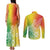Polynesia Couples Matching Tank Maxi Dress and Long Sleeve Button Shirts Plumeria Reggae Curves LT7 - Wonder Print Shop
