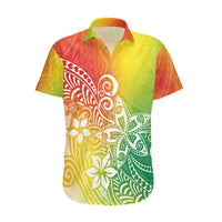 Polynesia Hawaiian Shirt Plumeria Reggae Curves - Wonder Print Shop