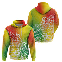 Polynesia Hoodie Plumeria Reggae Curves - Wonder Print Shop