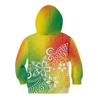 Polynesia Kid Hoodie Plumeria Reggae Curves - Wonder Print Shop