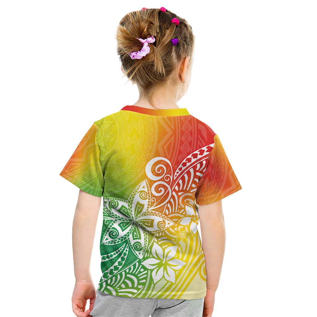 Polynesia Kid T Shirt Plumeria Reggae Curves - Wonder Print Shop