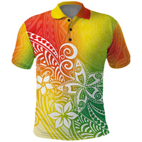 Polynesia Polo Shirt Plumeria Reggae Curves - Wonder Print Shop
