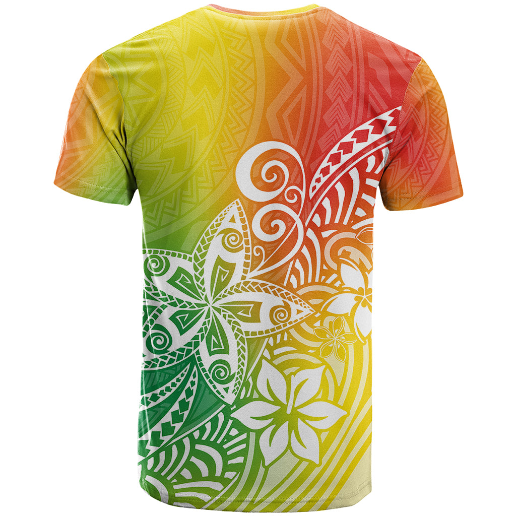 Polynesia T Shirt Plumeria Reggae Curves - Wonder Print Shop