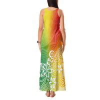 Polynesia Tank Maxi Dress Plumeria Reggae Curves - Wonder Print Shop