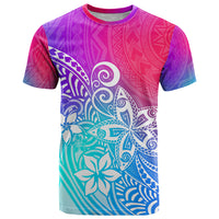 Polynesia T Shirt Plumeria Galaxy Gradient Curves - Wonder Print Shop