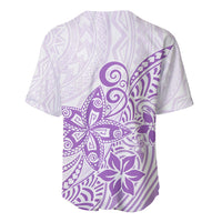 Polynesia Baseball Jersey Plumeria Lavender Curves LT7 - Wonder Print Shop