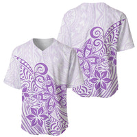 Polynesia Baseball Jersey Plumeria Lavender Curves LT7 - Wonder Print Shop