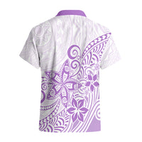 Polynesia Hawaiian Shirt Plumeria Lavender Curves - Wonder Print Shop