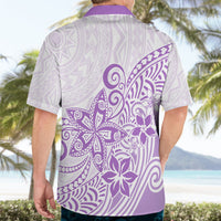 Polynesia Hawaiian Shirt Plumeria Lavender Curves - Wonder Print Shop