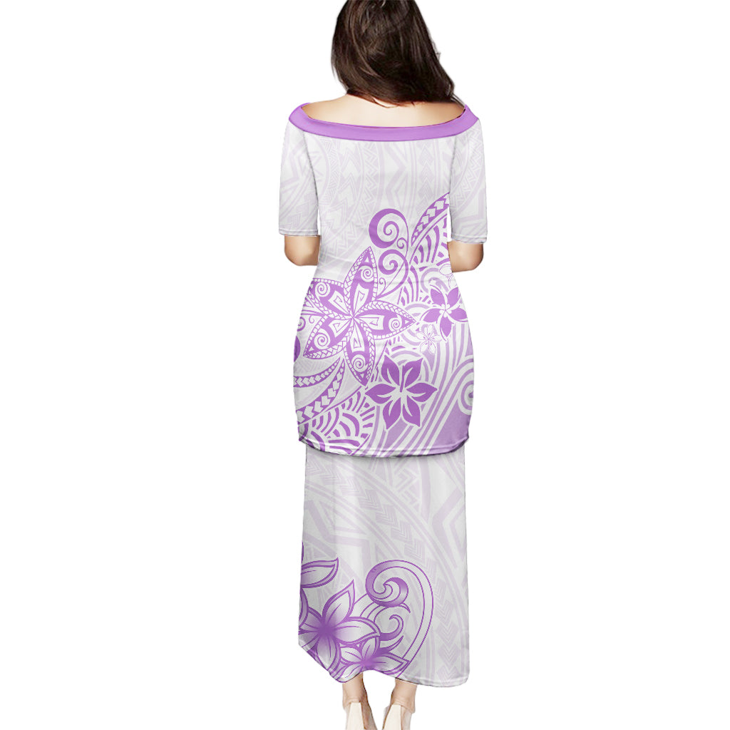 Polynesia Puletasi Plumeria Lavender Curves - Wonder Print Shop
