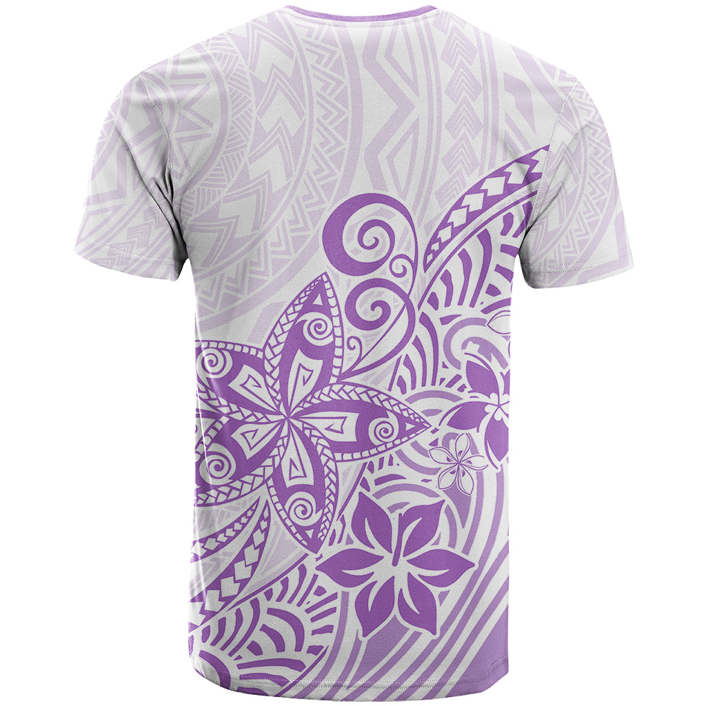 Polynesia T Shirt Plumeria Lavender Curves - Wonder Print Shop