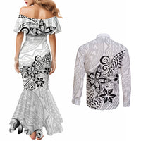 polynesia-couples-matching-mermaid-dress-and-long-sleeve-button-shirts-plumeria-white-curves