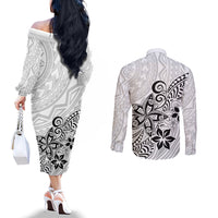 polynesia-couples-matching-off-the-shoulder-long-sleeve-dress-and-long-sleeve-button-shirts-plumeria-white-curves