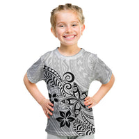 Polynesia Kid T Shirt Plumeria White Curves - Wonder Print Shop