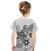 Polynesia Kid T Shirt Plumeria White Curves - Wonder Print Shop