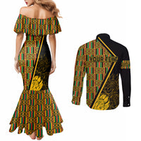personalised-south-african-heritage-day-couples-matching-mermaid-dress-and-long-sleeve-button-shirts-kente-ethnic-patterns-mix-protea