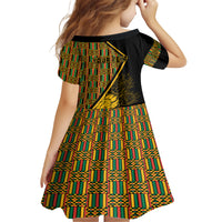 Personalised South African Heritage Day Family Matching Off Shoulder Maxi Dress and Hawaiian Shirt Kente Ethnic Patterns Mix Protea LT7 - Wonder Print Shop