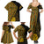 Personalised South African Heritage Day Family Matching Summer Maxi Dress and Hawaiian Shirt Kente Ethnic Patterns Mix Protea - Wonder Print Shop