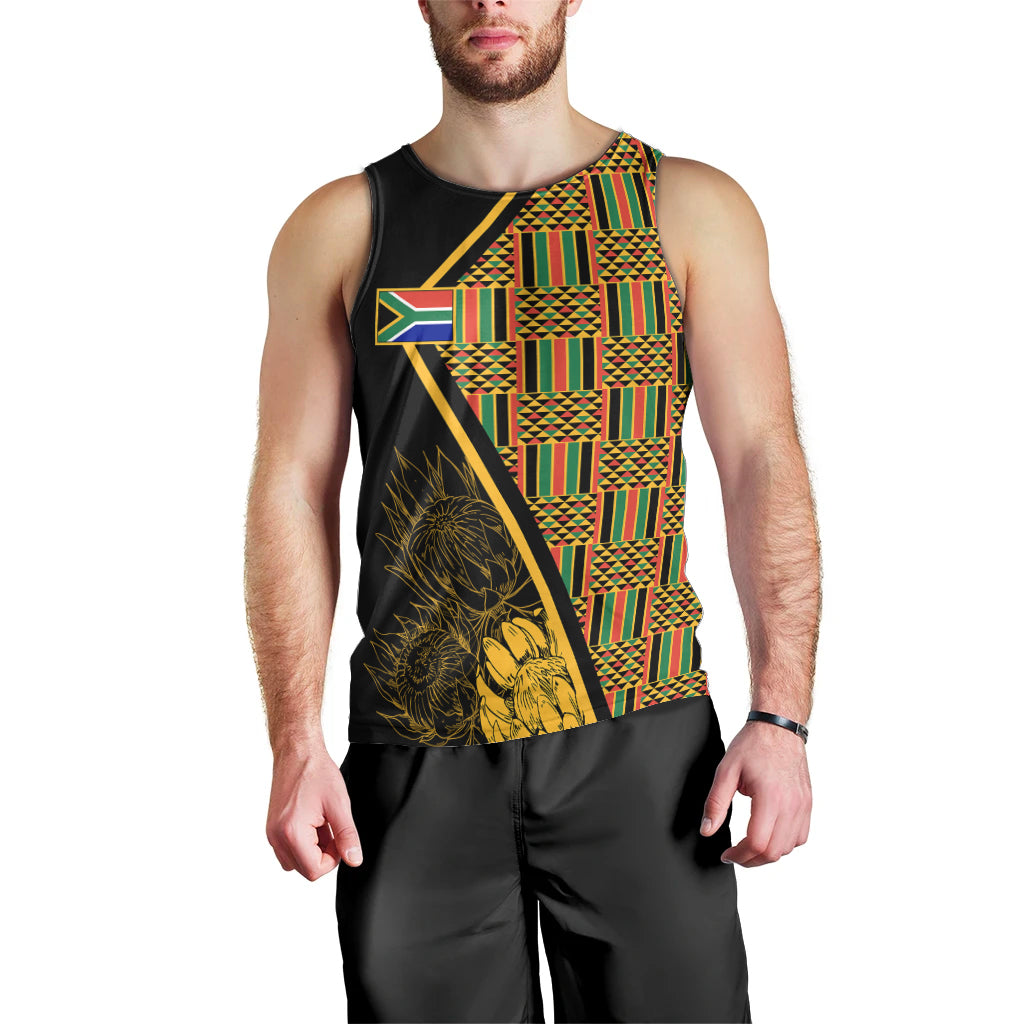 personalised-south-african-heritage-day-men-tank-top-kente-ethnic-patterns-mix-protea