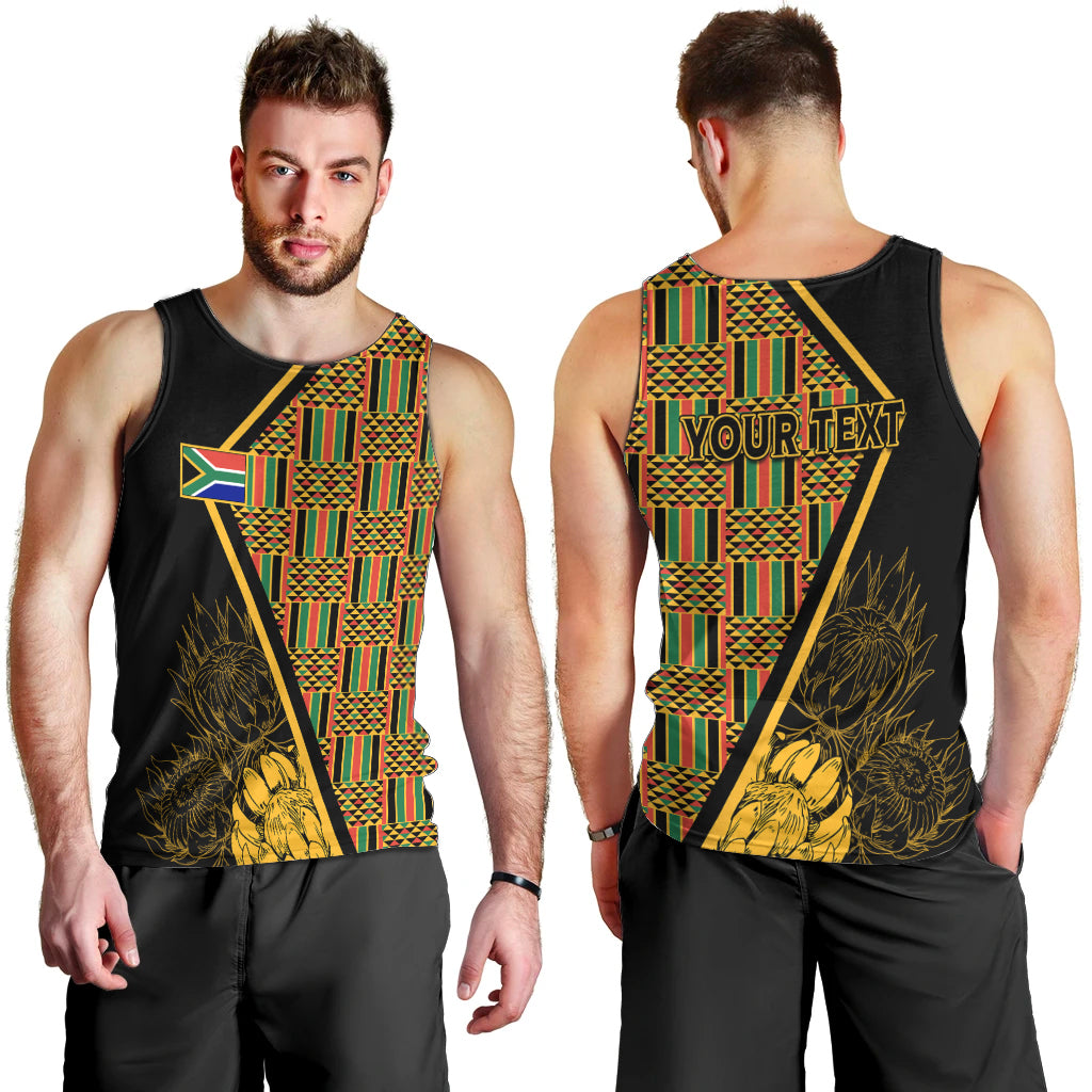 personalised-south-african-heritage-day-men-tank-top-kente-ethnic-patterns-mix-protea