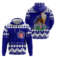 Adorable Croatia Marten With Advent Wreath Christmas Zip Hoodie LT7