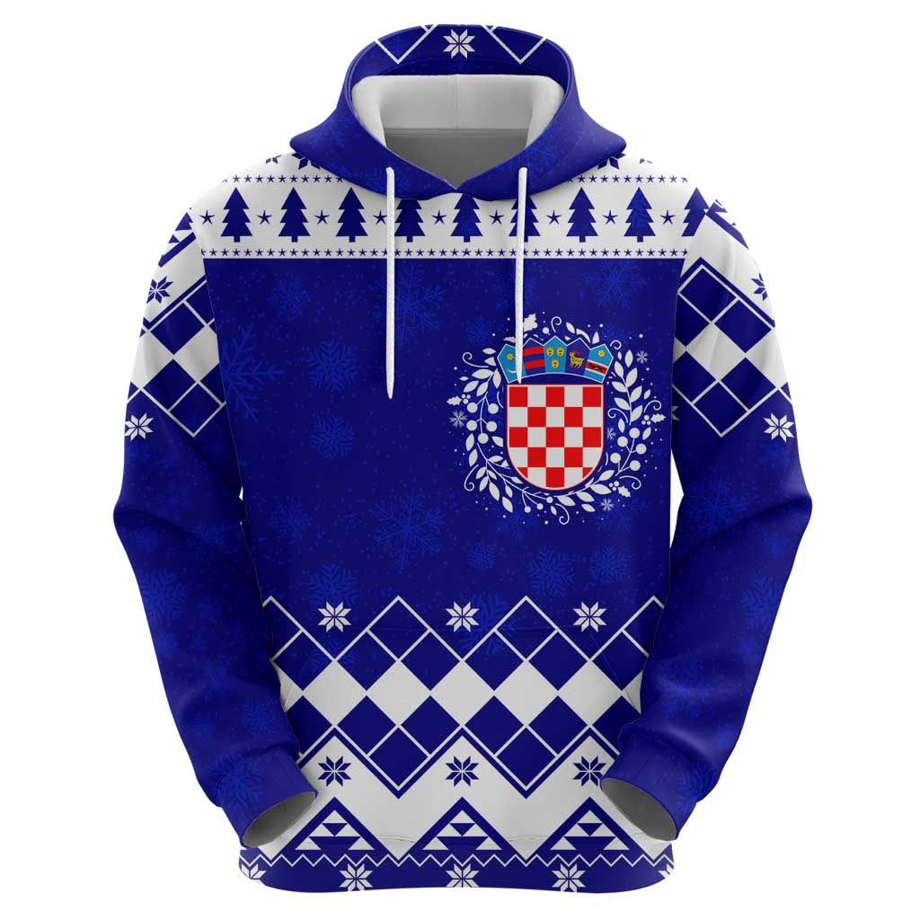 Adorable Croatia Marten With Advent Wreath Christmas Zip Hoodie LT7
