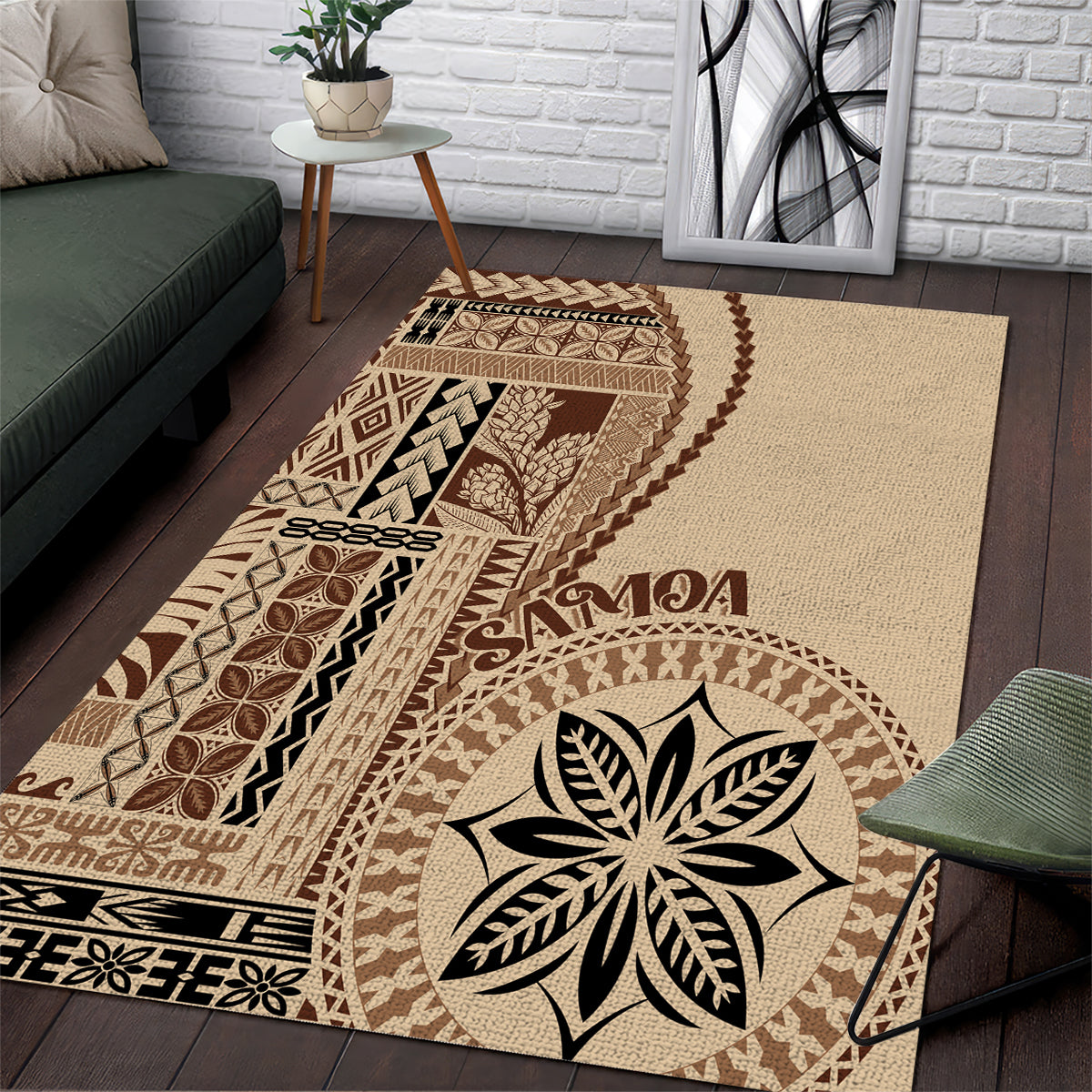 Samoa Siapo Motif Area Rug Classic Style LT7 - Wonder Print Shop