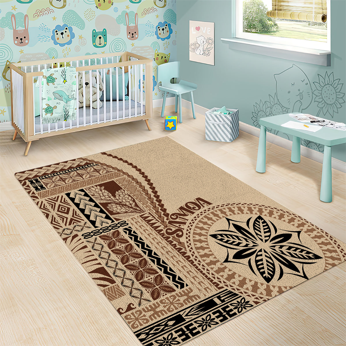 Samoa Siapo Motif Area Rug Classic Style LT7 - Wonder Print Shop