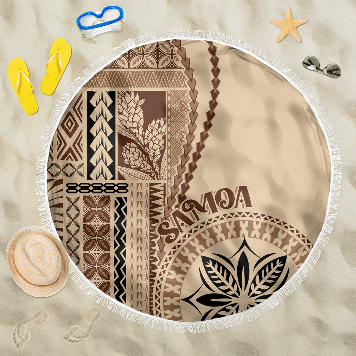 Samoa Siapo Motif Beach Blanket Classic Style LT7 - Wonder Print Shop