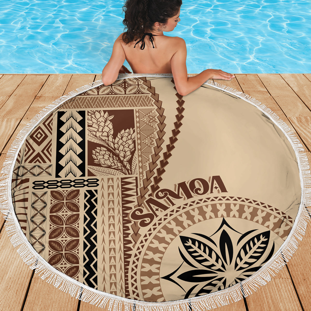 Samoa Siapo Motif Beach Blanket Classic Style LT7 - Wonder Print Shop