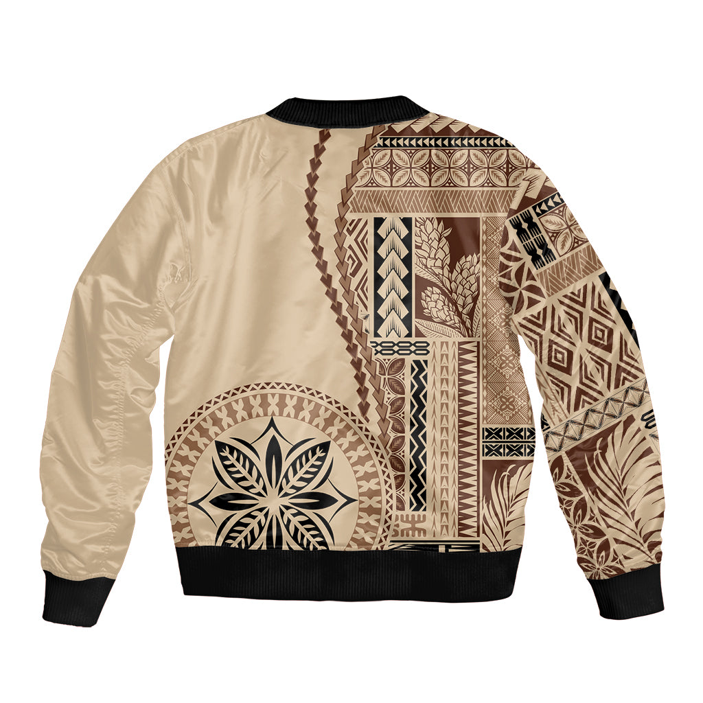 Samoa Siapo Motif Bomber Jacket Classic Style LT7 - Wonder Print Shop