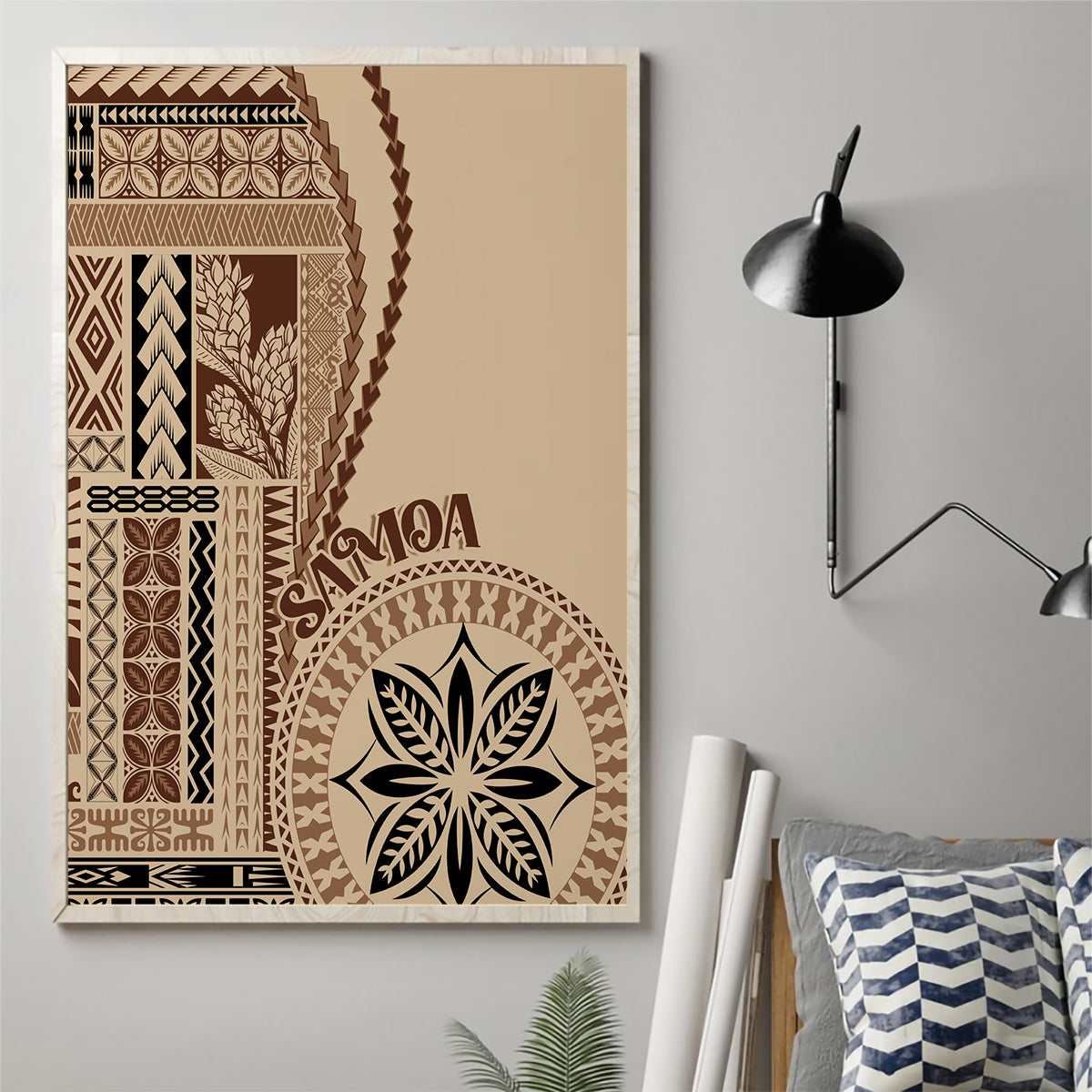 Samoa Siapo Motif Canvas Wall Art Classic Style LT7 - Wonder Print Shop
