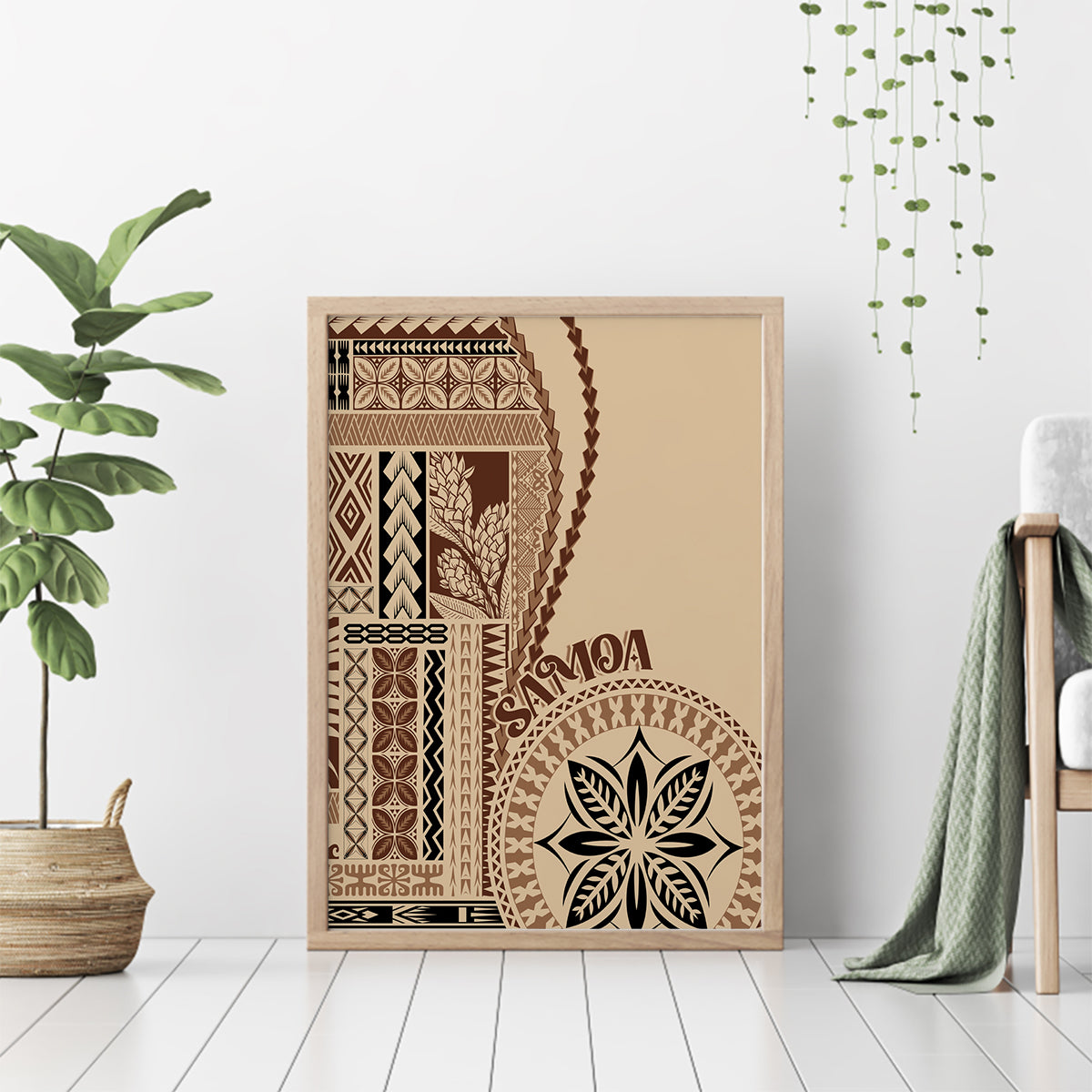 Samoa Siapo Motif Canvas Wall Art Classic Style LT7 - Wonder Print Shop