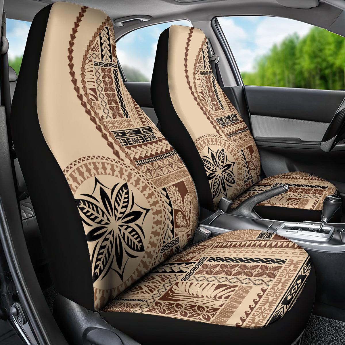 Samoa Siapo Motif Car Seat Cover Classic Style LT7 - Wonder Print Shop