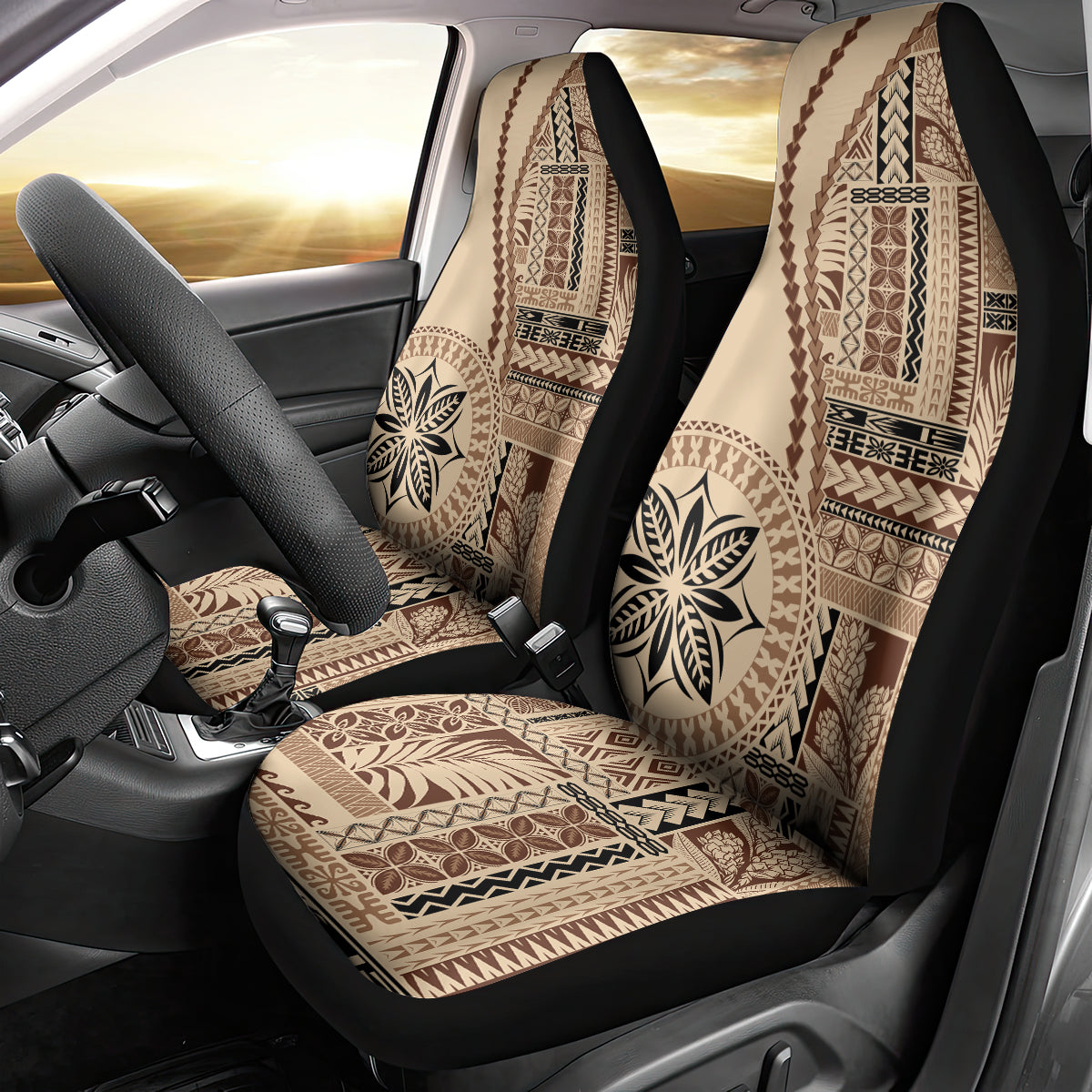 Samoa Siapo Motif Car Seat Cover Classic Style LT7 - Wonder Print Shop