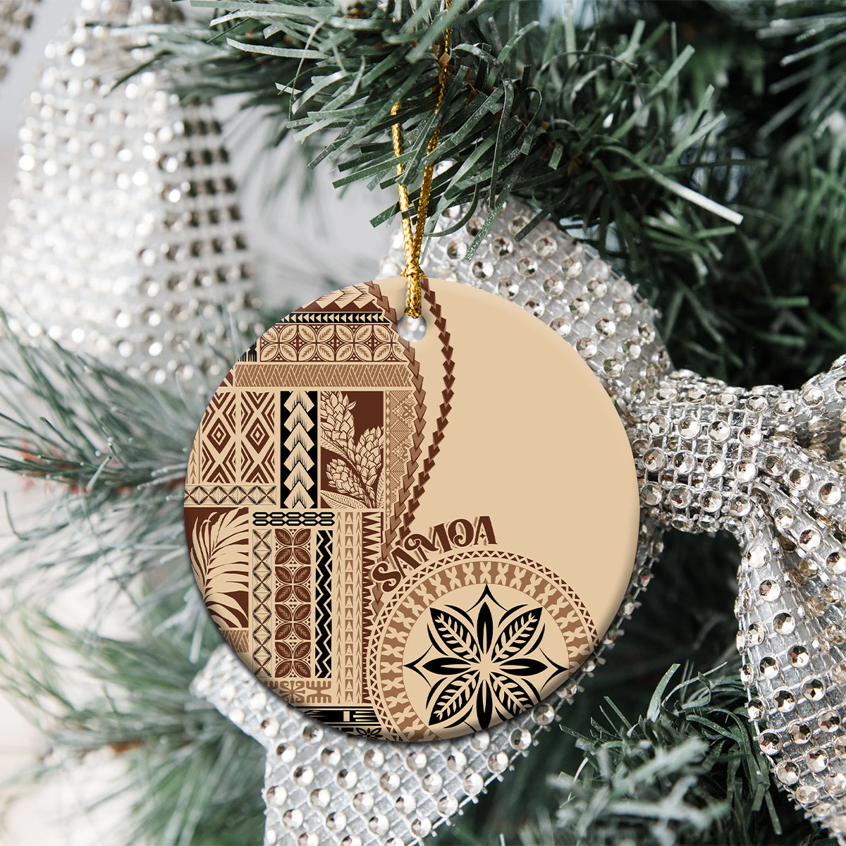 Samoa Siapo Motif Ceramic Ornament Classic Style LT7 - Wonder Print Shop