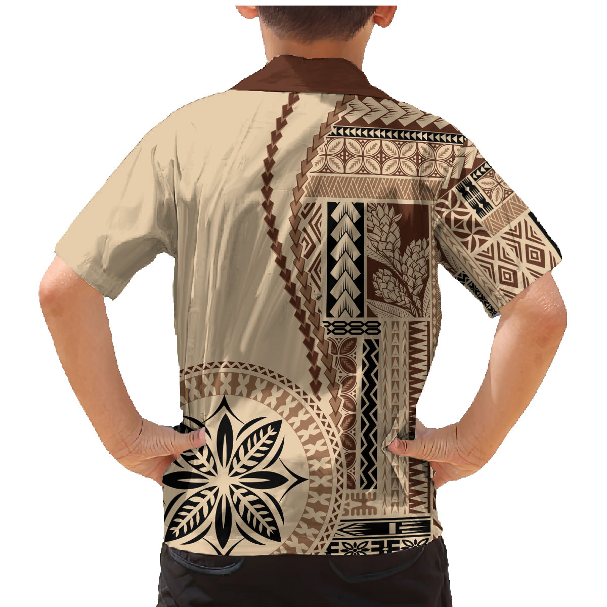 Samoa Siapo Motif Family Matching Mermaid Dress and Hawaiian Shirt Classic Style LT7 - Wonder Print Shop