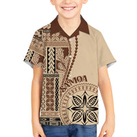 Samoa Siapo Motif Family Matching Puletasi Dress and Hawaiian Shirt Classic Style - Wonder Print Shop