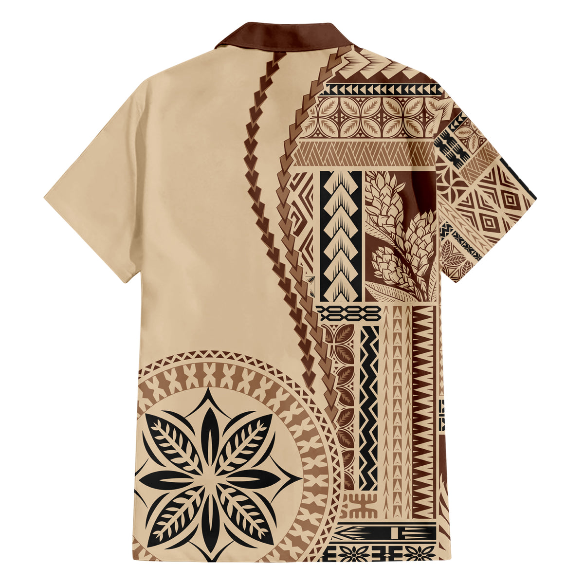 Samoa Siapo Motif Family Matching Short Sleeve Bodycon Dress and Hawaiian Shirt Classic Style - Wonder Print Shop
