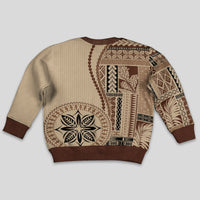 Samoa Siapo Motif Kid Ugly Christmas Sweater Classic Style - Wonder Print Shop