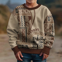 Samoa Siapo Motif Kid Ugly Christmas Sweater Classic Style - Wonder Print Shop